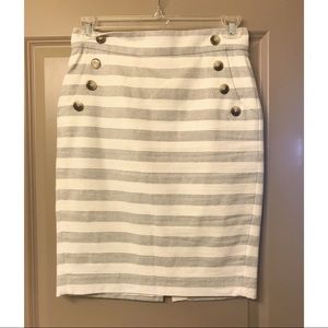 Ann Taylor Loft Stripe Pencil Skirt